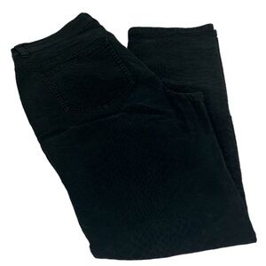 Lafayette 148 Snake Print Embossed Black Pants Slim Leg SZ 6 Textured Jacquard